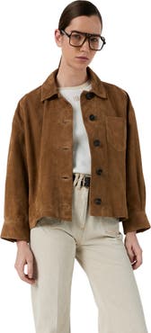 GERARD DAREL Tanael Suede Leather Jacket