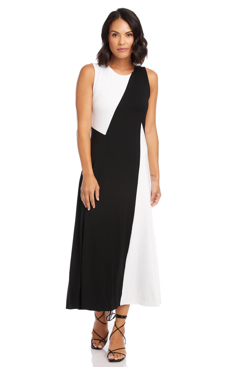 Karen Kane Sleeveless Colorblock Midi Dress, Alternate, color,