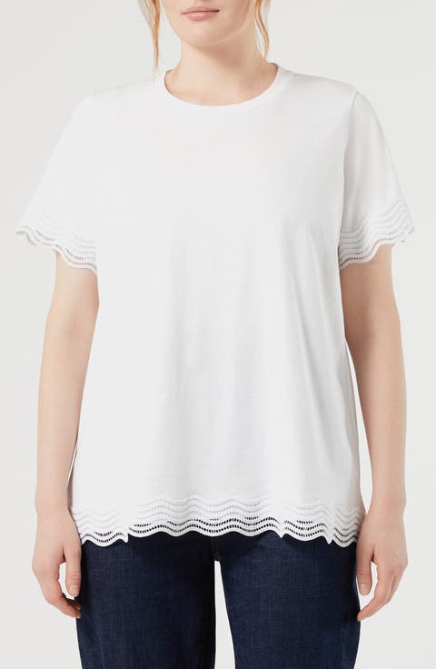 Sebano Scallop Lace Trim T-Shirt