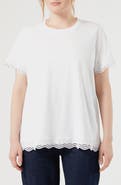Marina Rinaldi Sebano Scallop Lace Trim T-Shirt