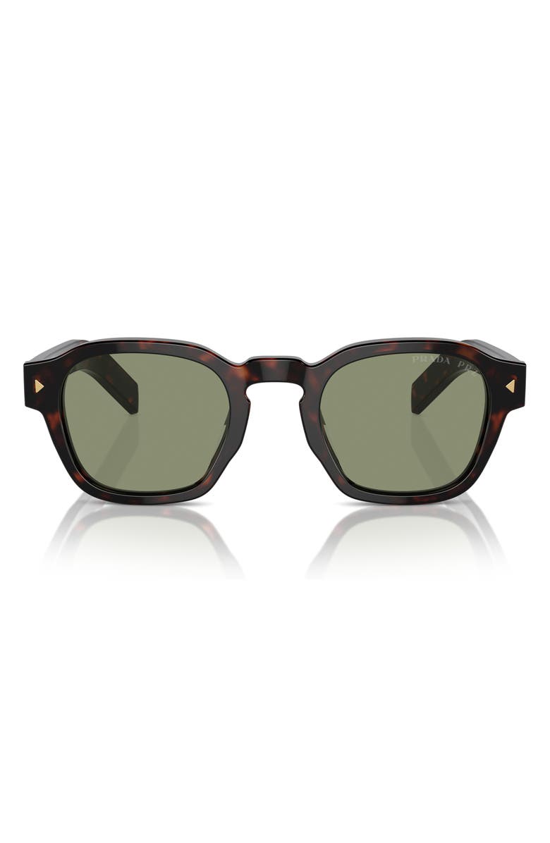 Prada 53mm Polarized Phantos Sunglasses, Main, color, Green