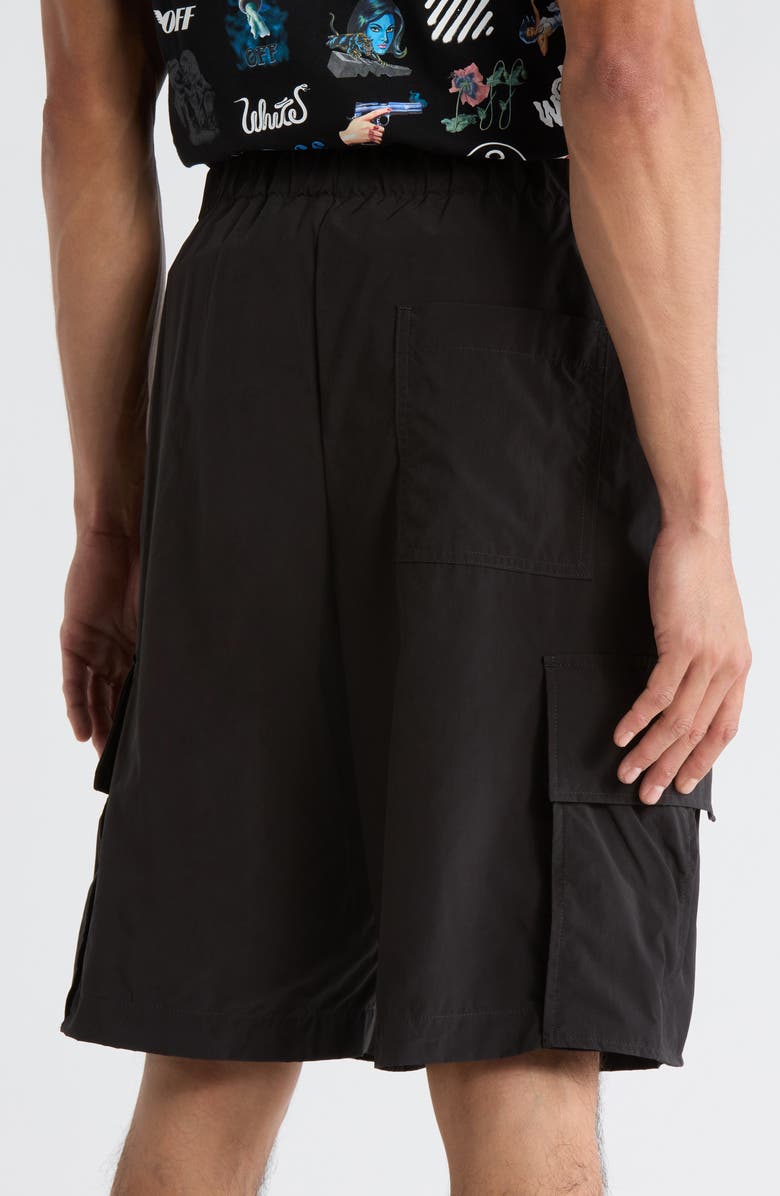 Off-White Industrial Cargo Shorts, Alternate, color, Black Dark Grey