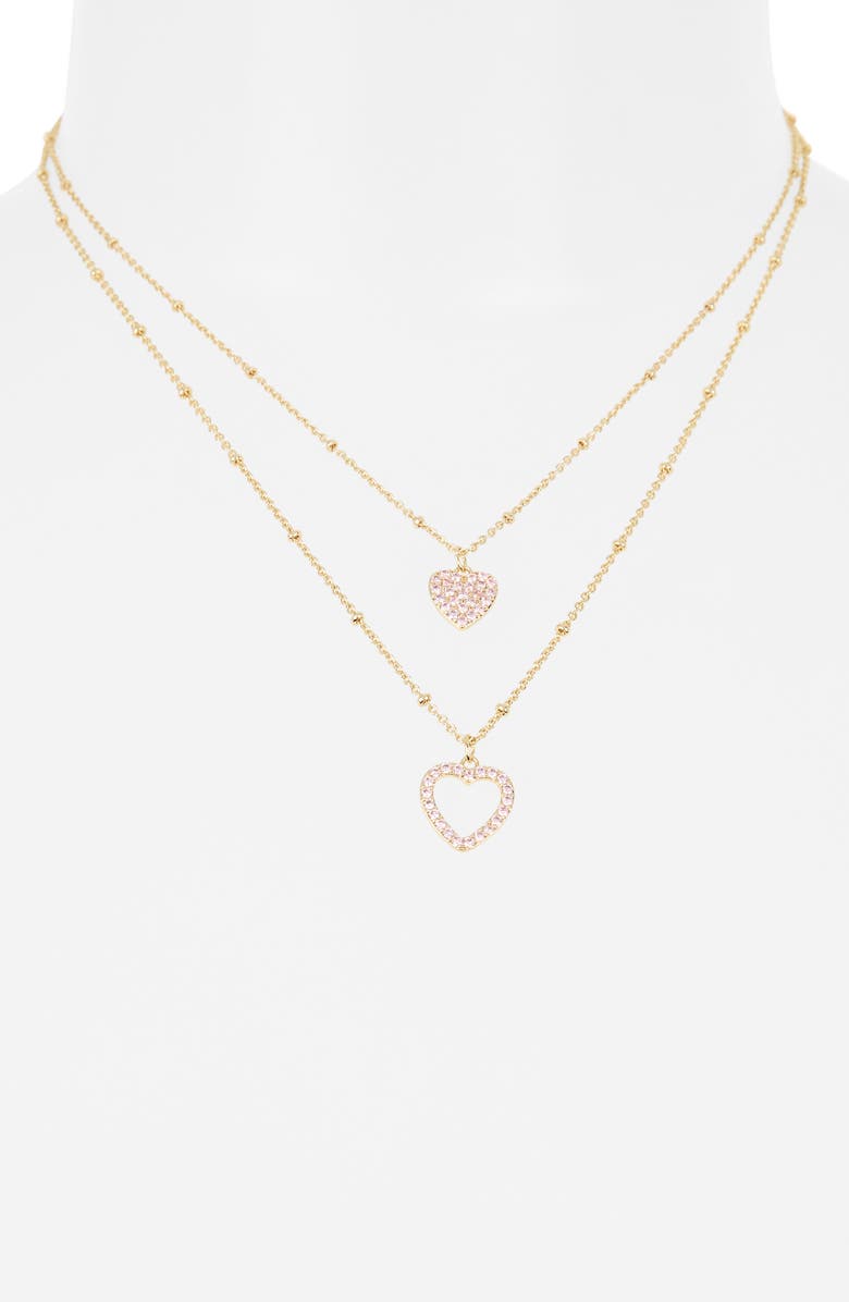 Leith 2-Pack CZ Heart Pendant Necklace, Alternate, color,