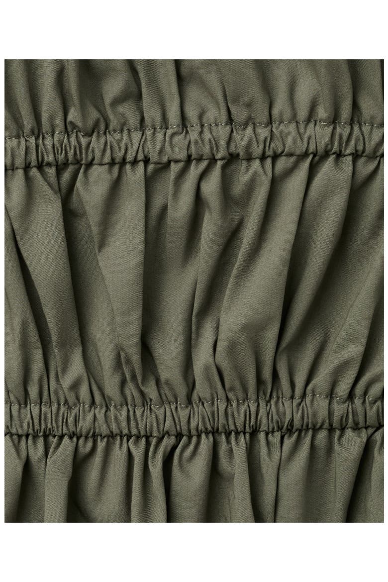 Smocked Poplin Midi Dress, Alternate, color, KHAKI GREEN