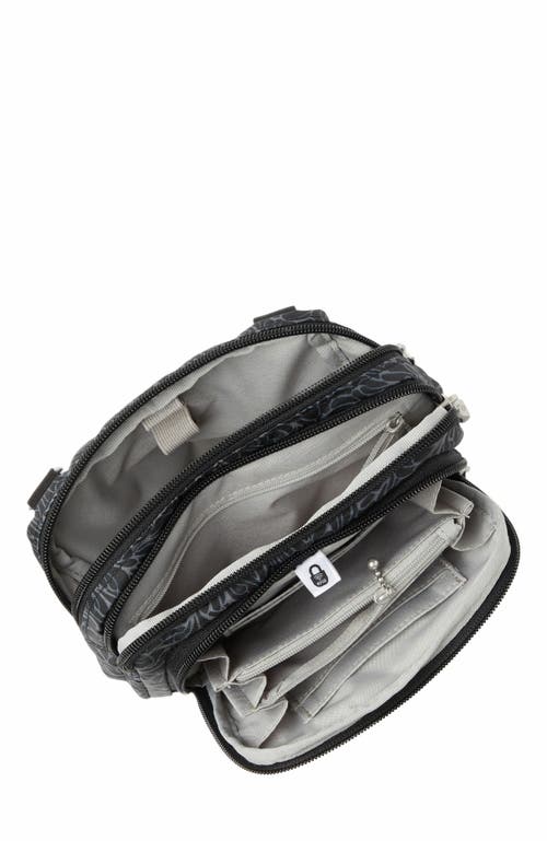 Baggallini Triple Zip Small Convertible Crossbody Bag In Midnight Blossom