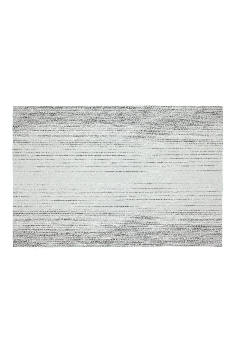 Set of 6 Vinyl Placemats, Main, color, OMBRE STRIPE SILVER