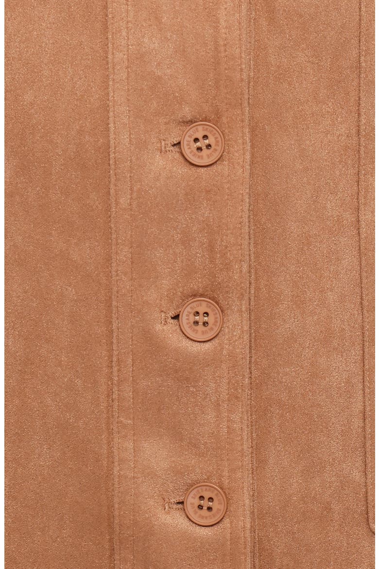 Xoey Sleeveless Faux Suede Minidress, Alternate, color, CAMEL