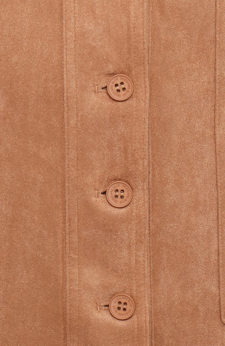 Petal & Pup Xoey Sleeveless Faux Suede Minidress, Alternate, color, Camel