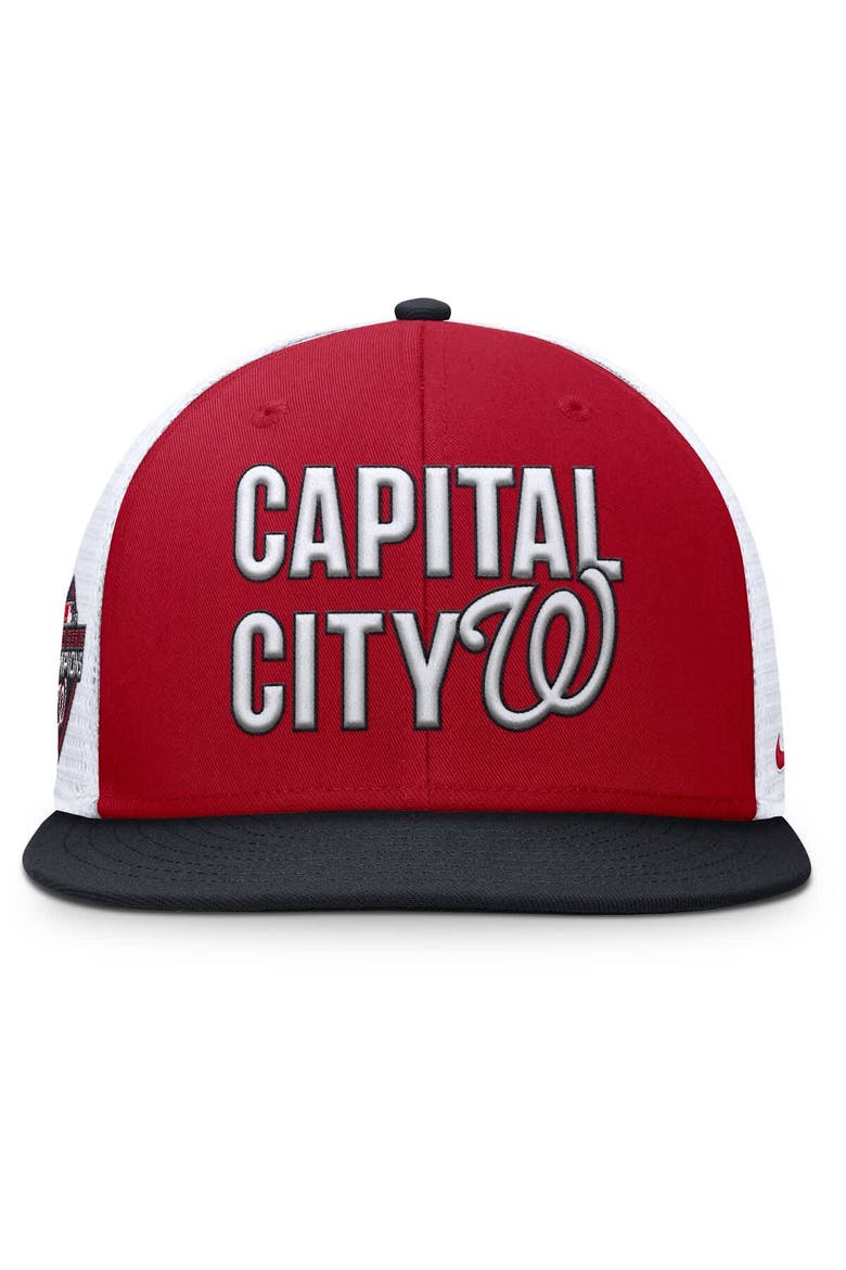 Men's Nike  Red Washington Nationals Pro Trucker Snapback Hat, Alternate, color, Red