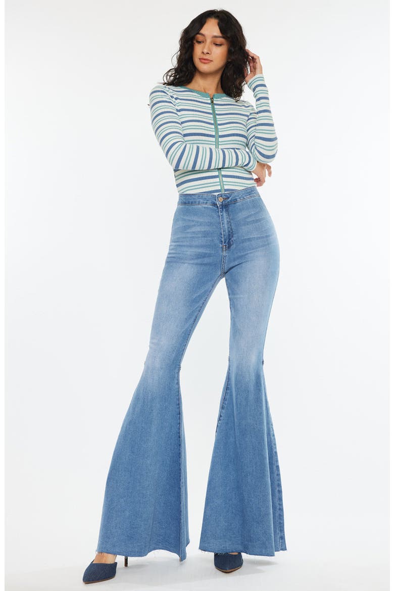 Beverly High Rise Super Flare Jeans, Alternate, color, Medium Wash