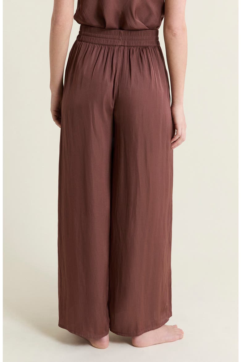 Cheeta Wide Leg Pajama Pants, Alternate, color, CHOCOLATE
