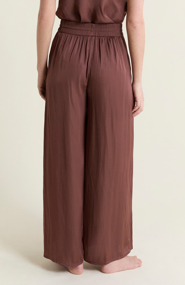 Etam Cheeta Wide Leg Pajama Pants, Alternate, color, Chocolate