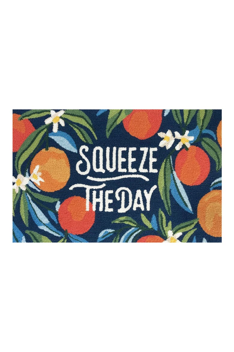 Squeeze the Day Door Mat, Main, color, INDIGO MULTI