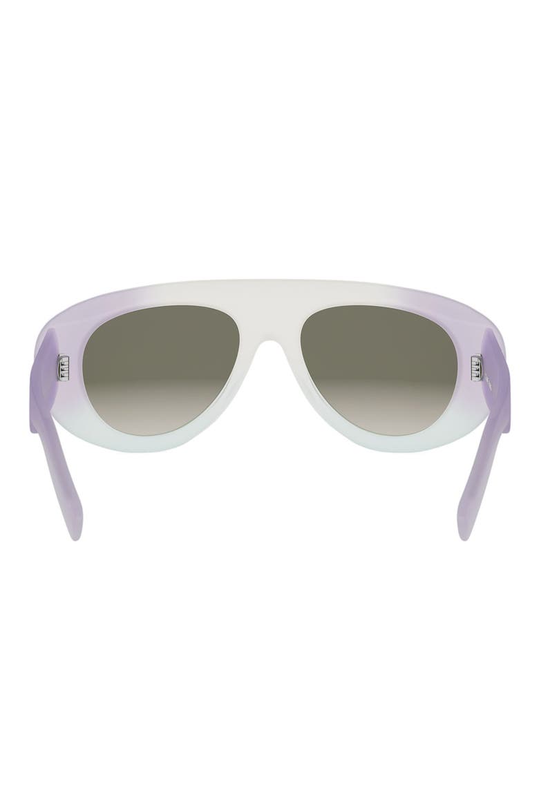 Triomphe Stamp 57mm Pilot Sunglasses, Alternate, color, LILAC/ OTHER / GRADIENT BROWN