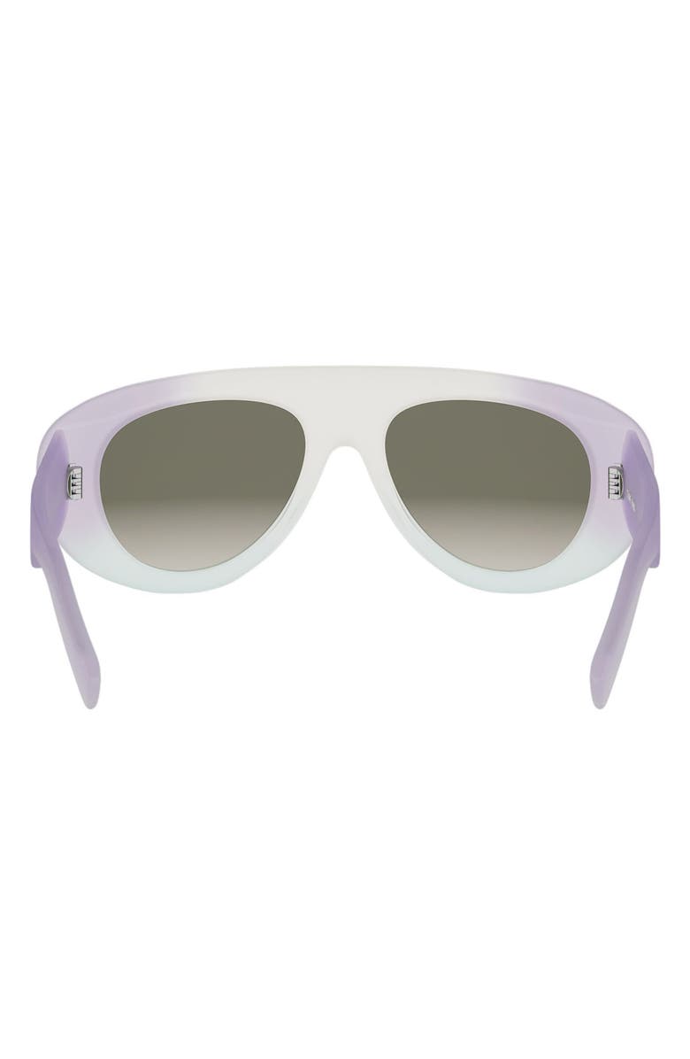 CELINE Triomphe Stamp 57mm Pilot Sunglasses, Alternate, color, Lilac/ Other / Gradient Brown