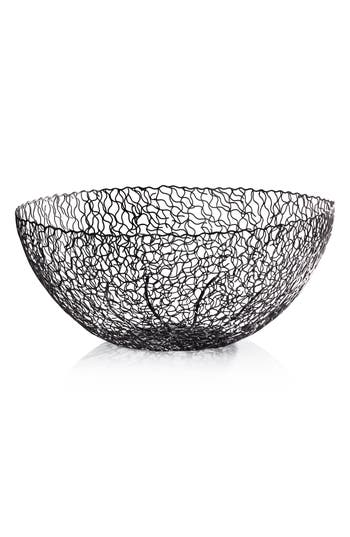 Zodax Seaflower Decorative Bowl In Black