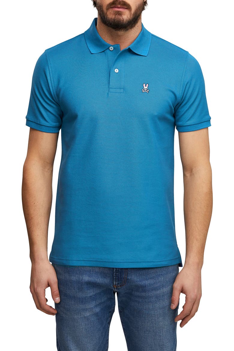 The Classic Slim Fit Piqué Polo, Main, color, BAHAMA