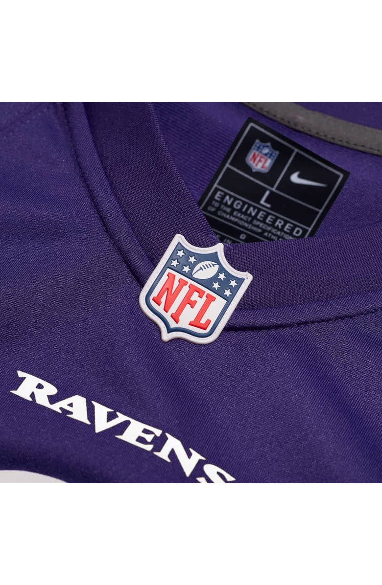 Nike Men's Nike J.K. Dobbins Purple Baltimore Ravens Game Team Jersey, Alternate, color, 
