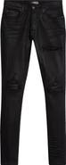 AMIRI WAX MX1 Leather Patched Distressed Jeans