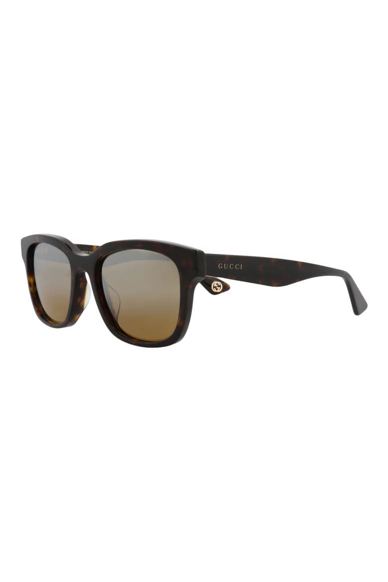 55mm Rectangular Sunglasses, Alternate, color, HAVANA HAVANA SILVER