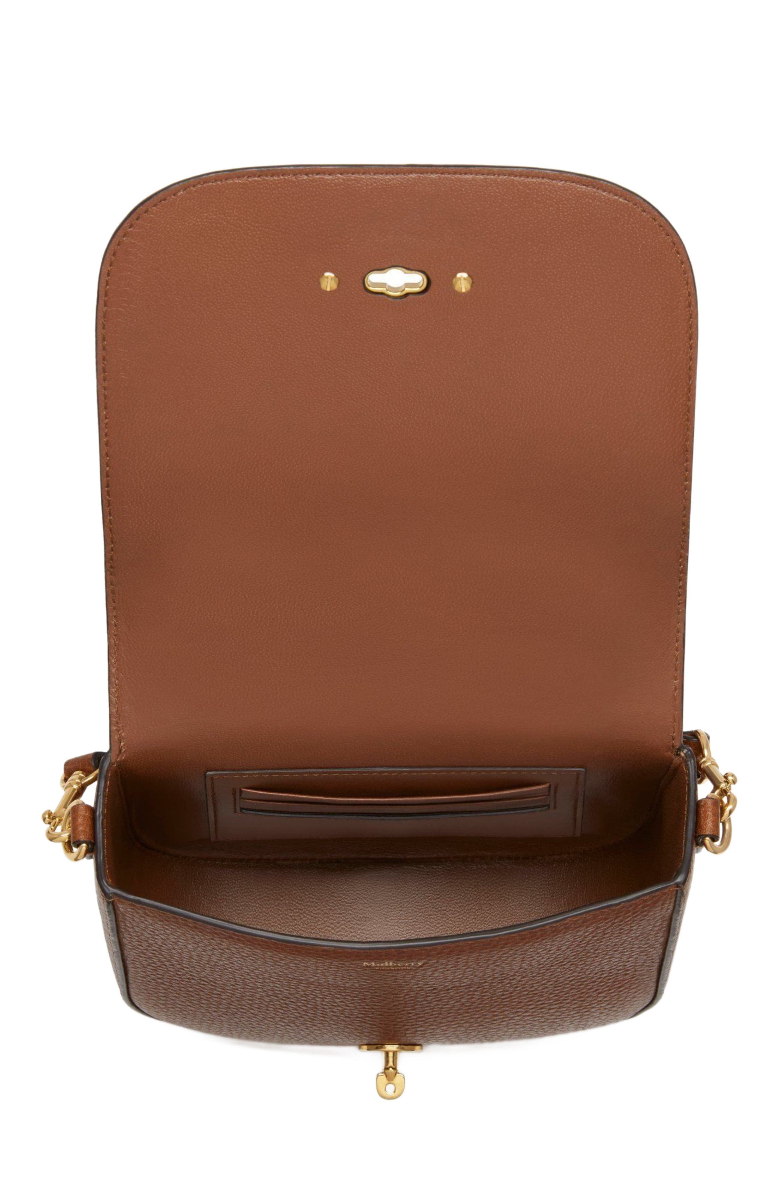 Mulberry Small Darley Leather Crossbody Bag, Alternate, color, Oak