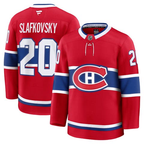 Men's Fanatics Juraj Slafkovsky Red Montreal Canadiens  Premium Jersey