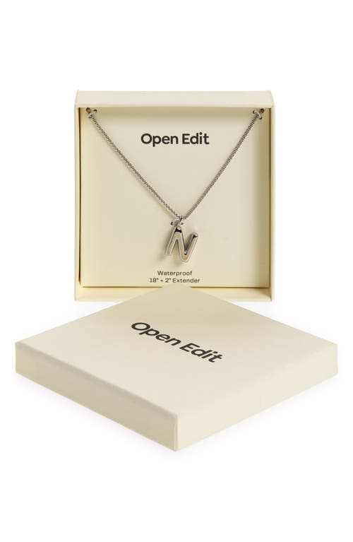 Open Edit Waterproof Bubble Initial Pendant Necklace