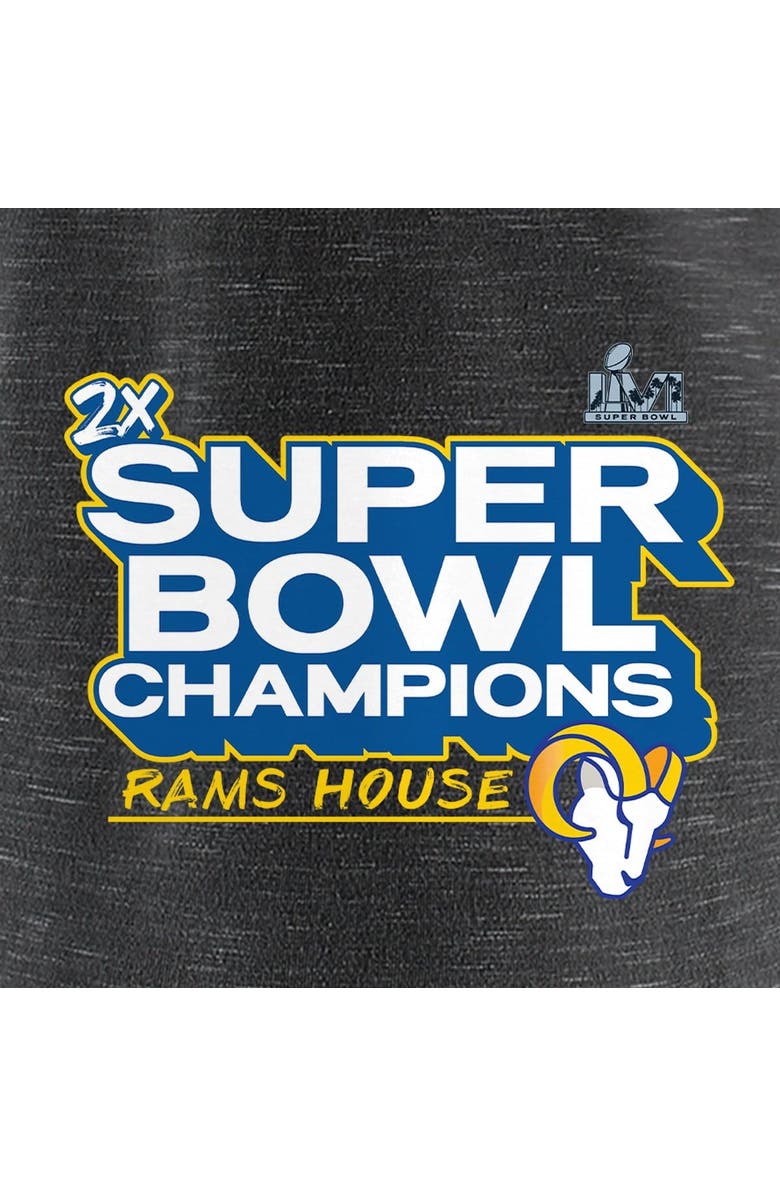 FANATICS Women's Fanatics Branded Heathered Charcoal Los Angeles Rams Super Bowl LVI Champions Parade V-Neck T-Shirt, Alternate, color,