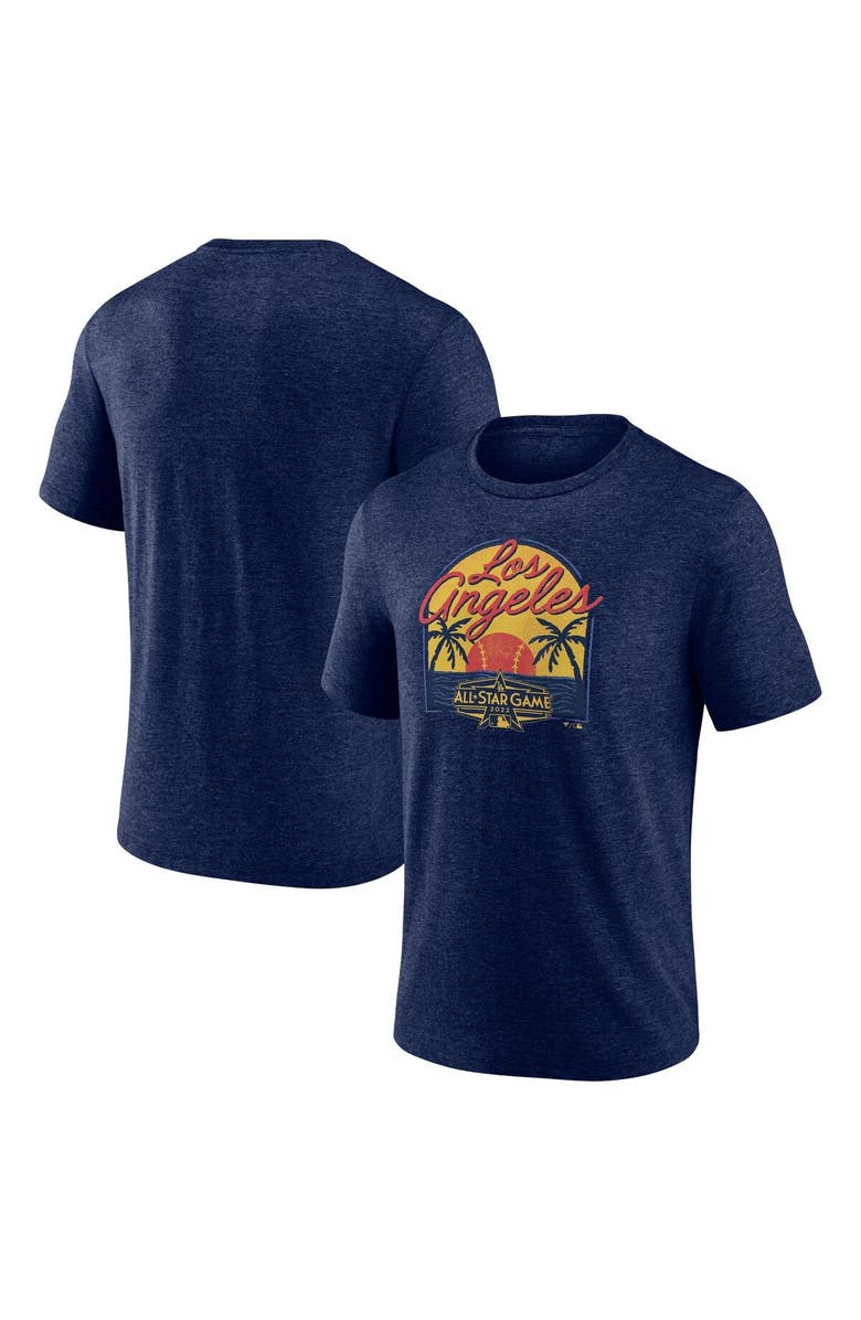MAJESTIC Men's Majestic Heathered Navy 2022 MLB All-Star Game Vintage Sunset Tri-Blend T-Shirt, Main, color,