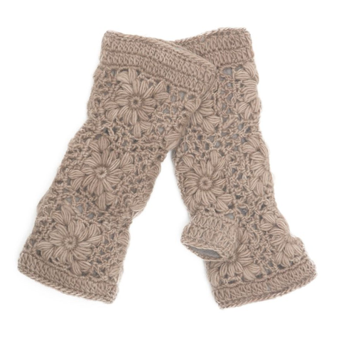 Flower Crochet Handwarmers