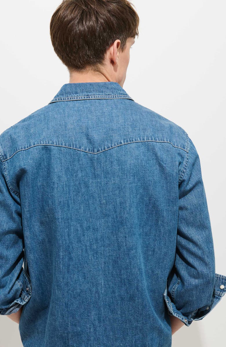 Alex Mill Mill Washed Chambray Button-Down Shirt, Alternate, color, Chambray Rinse Wash