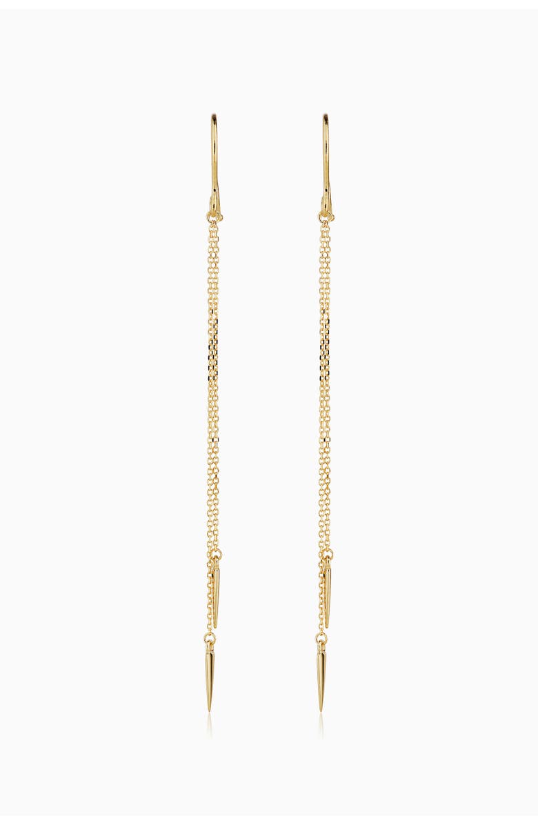 Oradina 14K Yellow Gold Sharp Dresser Drop Earrings, Main, color, Yellow Gold