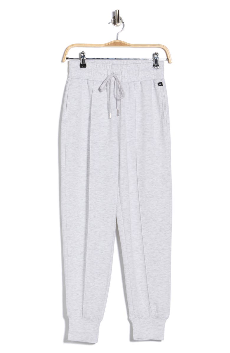 Jessica Simpson Soft Sculpt Tie Waist Jogger Pants, Alternate, color, White Heather