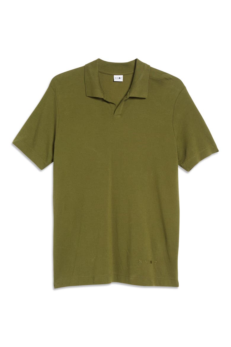 Paul 3463 Piqué Johnny Collar Polo, Alternate, color, ARMY
