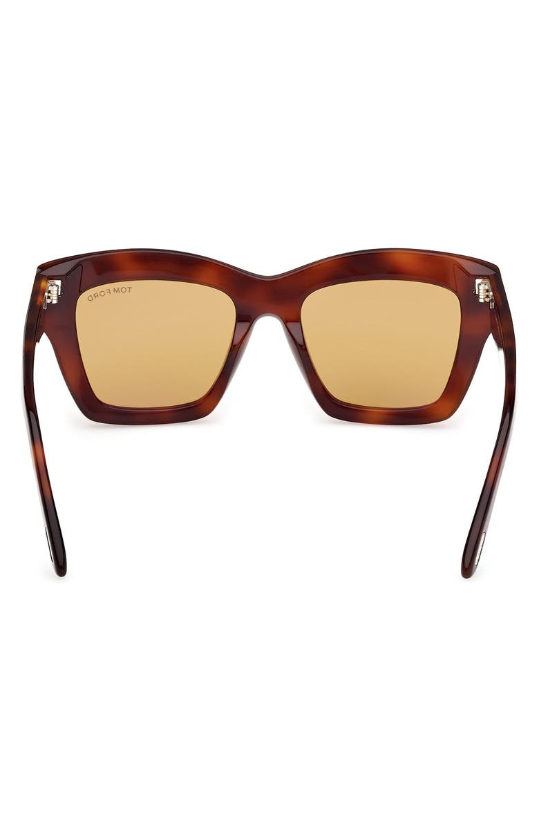 TOM FORD Luna 52mm Butterfly Sunglasses, Alternate, color, Shiny Classic Havana/ Brown