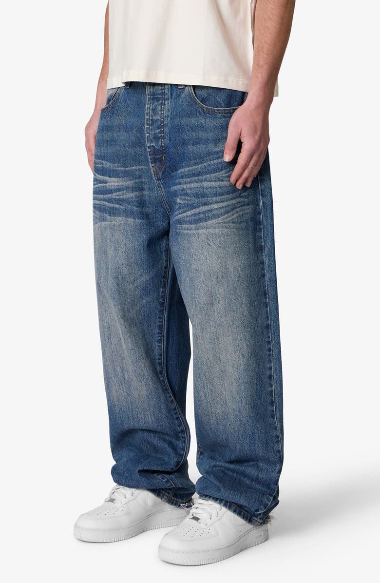 mnml Whiskered Ultra Baggy Jeans, Alternate, color, 