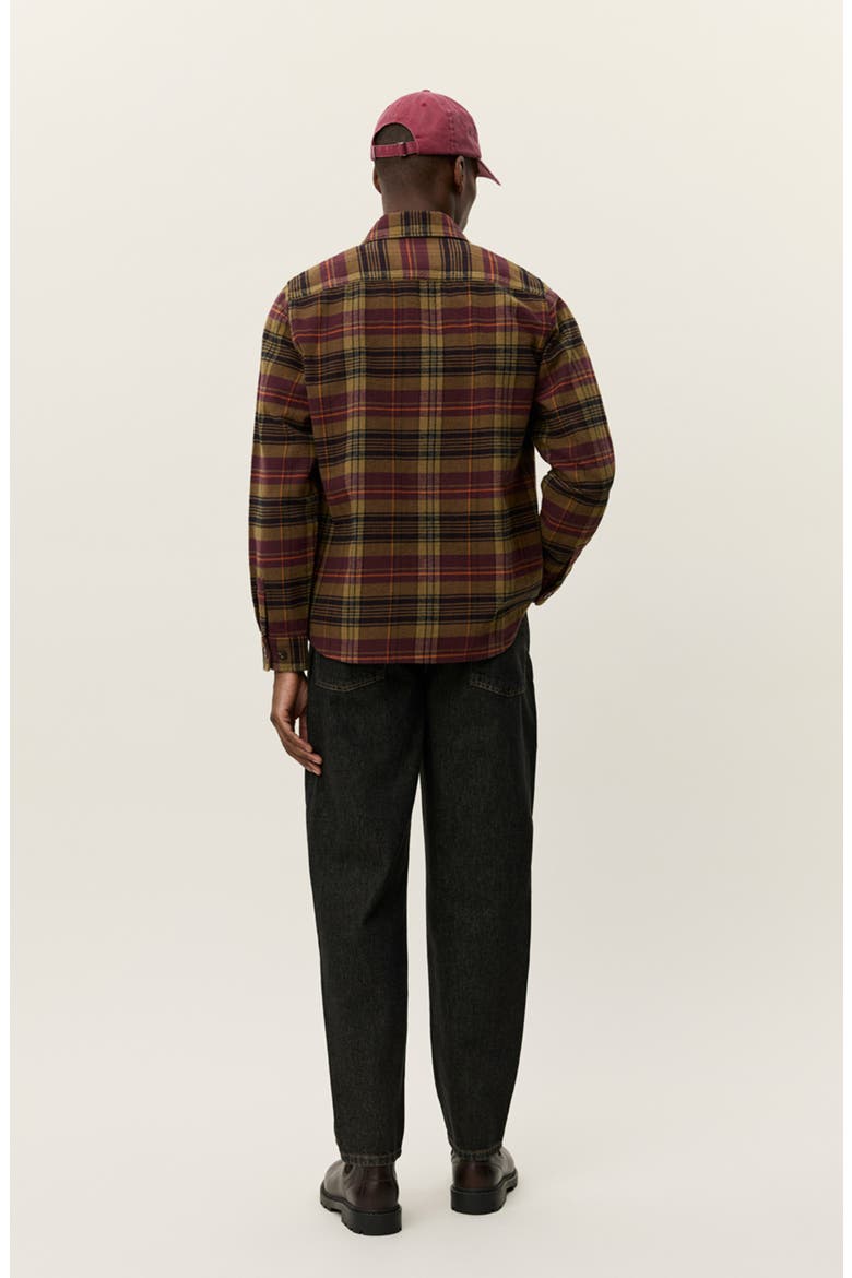 Lennon Check Overshirt, Alternate, color, FUDGE