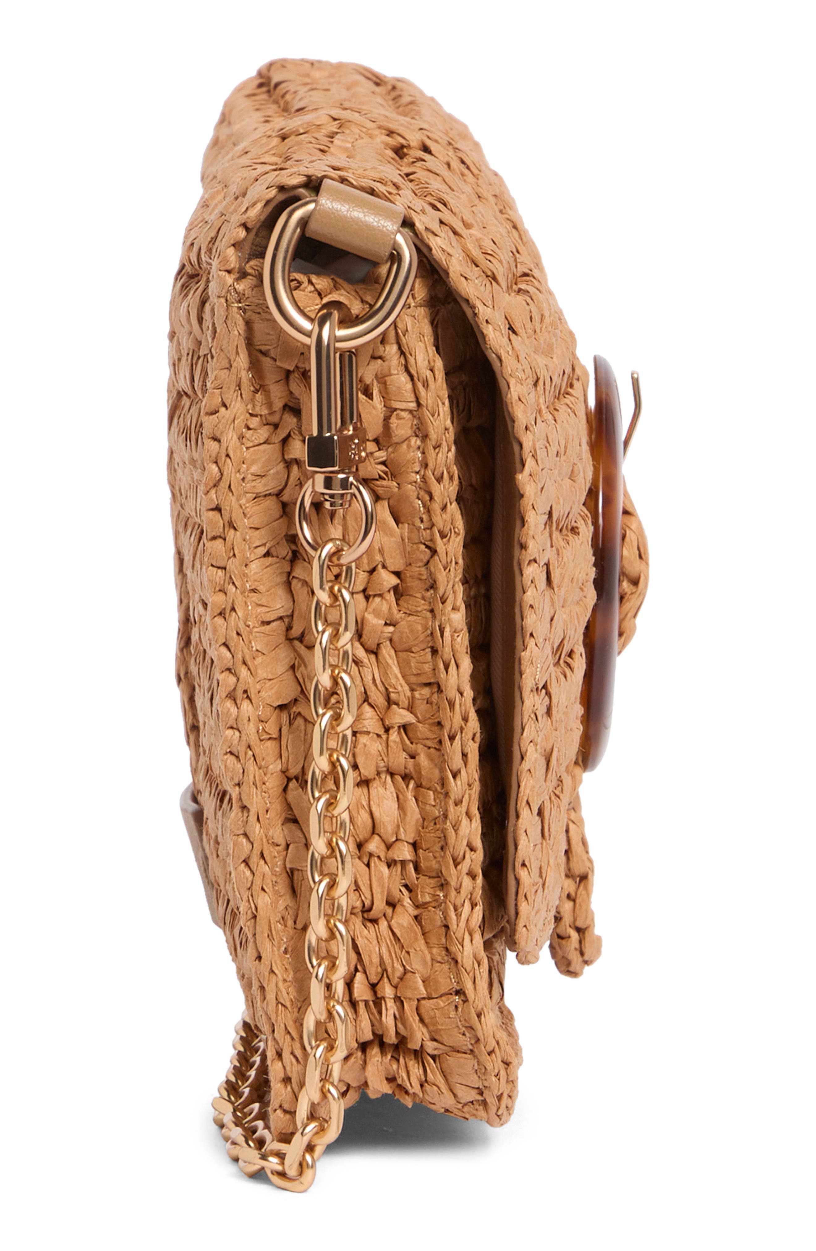 Sam Edelman Bailee Woven Raffia Clutch, Alternate, color, Tan
