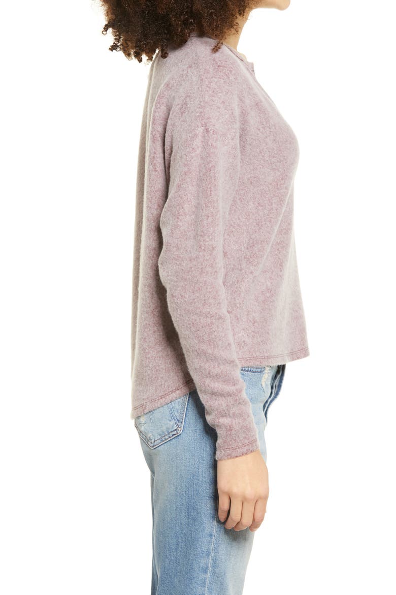 V-Neck Top, Alternate, color, BURGUNDY