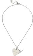AllSaints Heart Charm Chain Link Necklace