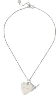 AllSaints Heart Charm Chain Link Necklace
