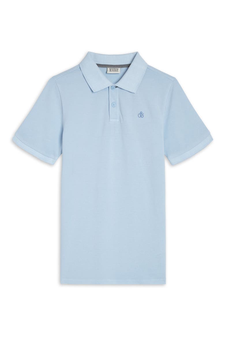 Washed Cotton Piqué Polo, Main, color, WINDSURFER