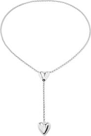 UNODE50 Double Heart Y Necklace