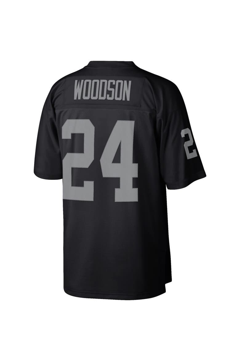 Men's Mitchell & Ness Charles Woodson Black Las Vegas Raiders Legacy Replica Jersey, Alternate, color, Black
