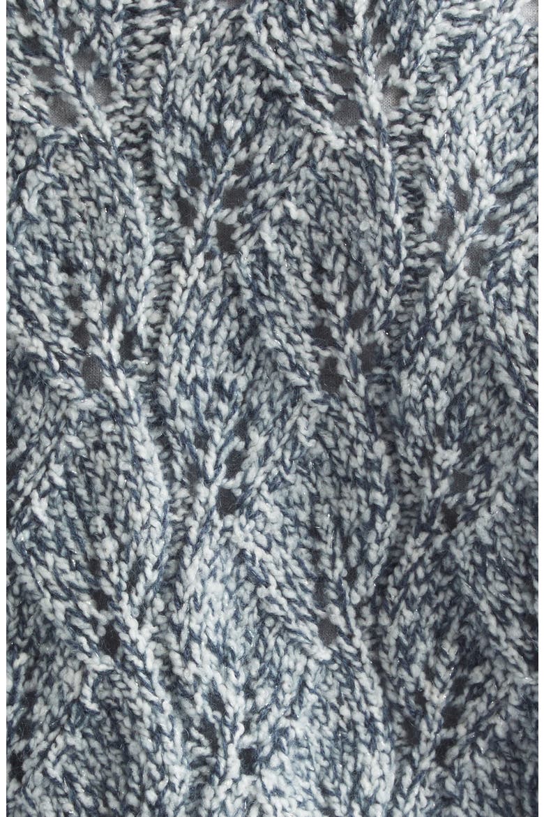 V-Neck Cable Knit Sweater, Alternate, color, 178 DARK JADE