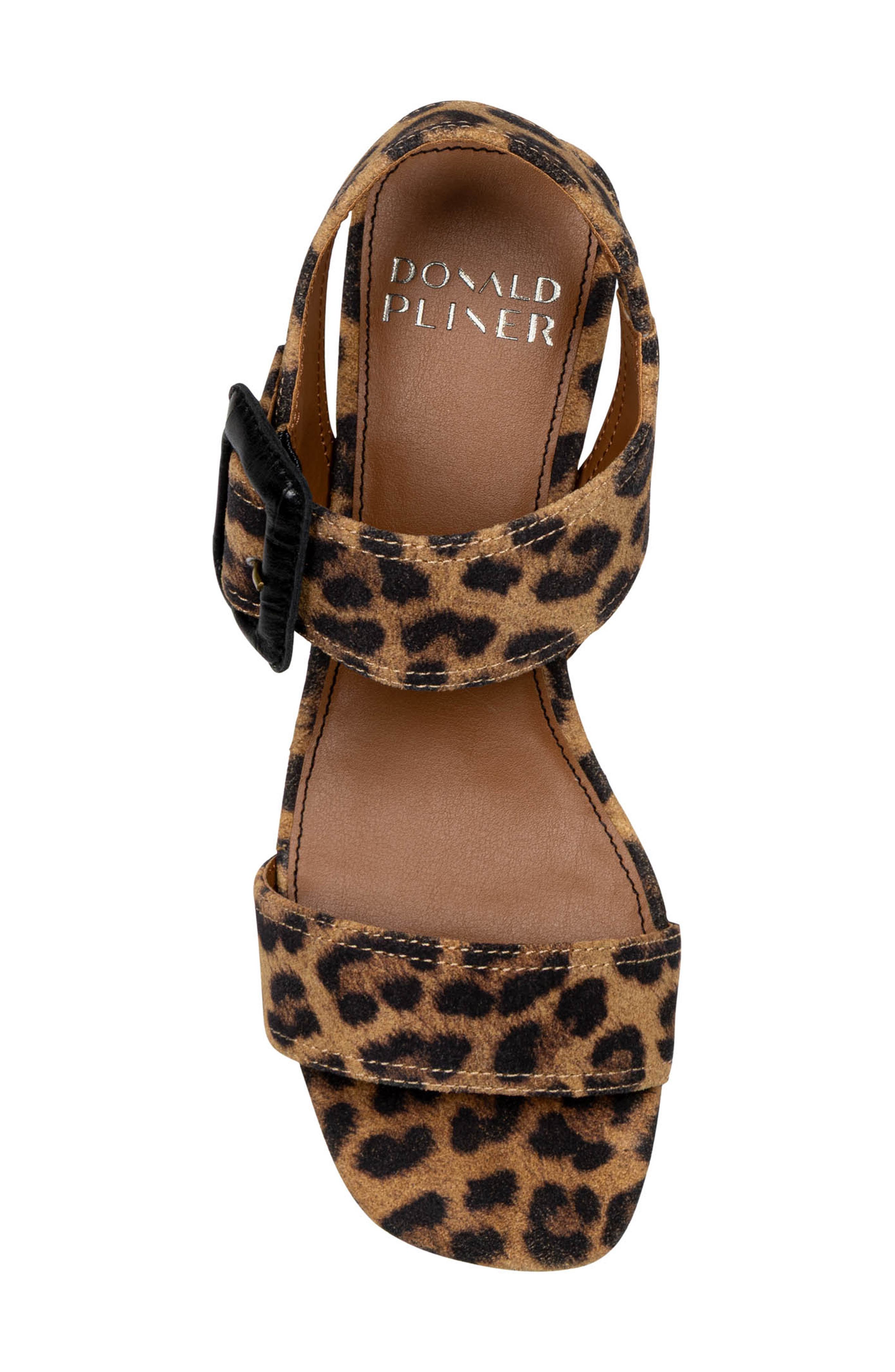 Oversize Buckle Slingback Sandal, Alternate, color, LEOPARD