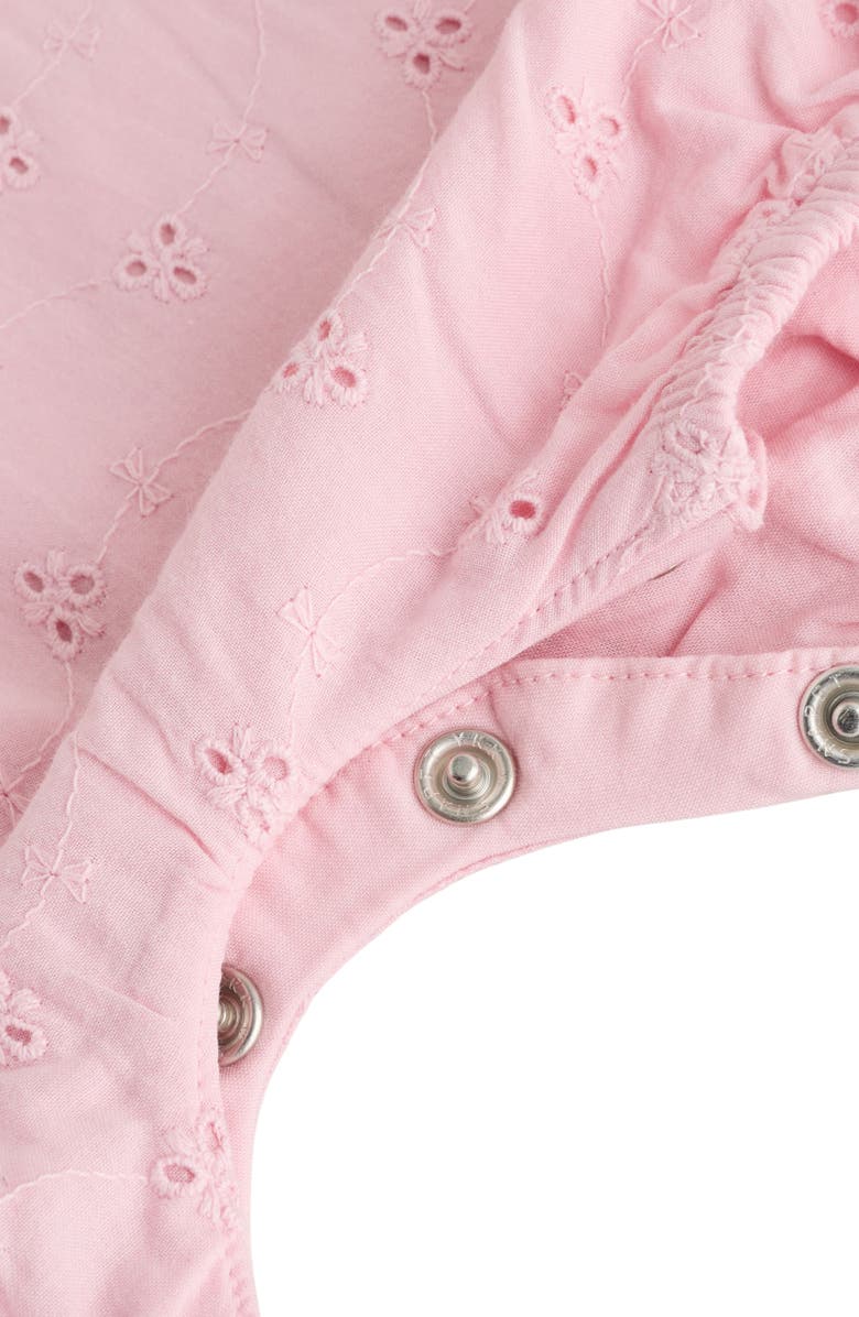 NEXT Cotton Eyelet Romper, Alternate, color, Pink