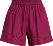 Treasure & Bond Embroidered Poplin Shorts