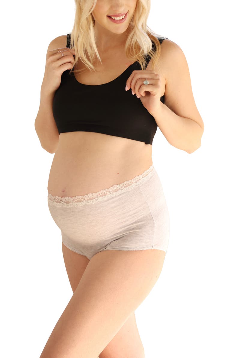 Angel Maternity Assorted 2-Pack Maternity Briefs, Alternate, color, Navy/ Grey