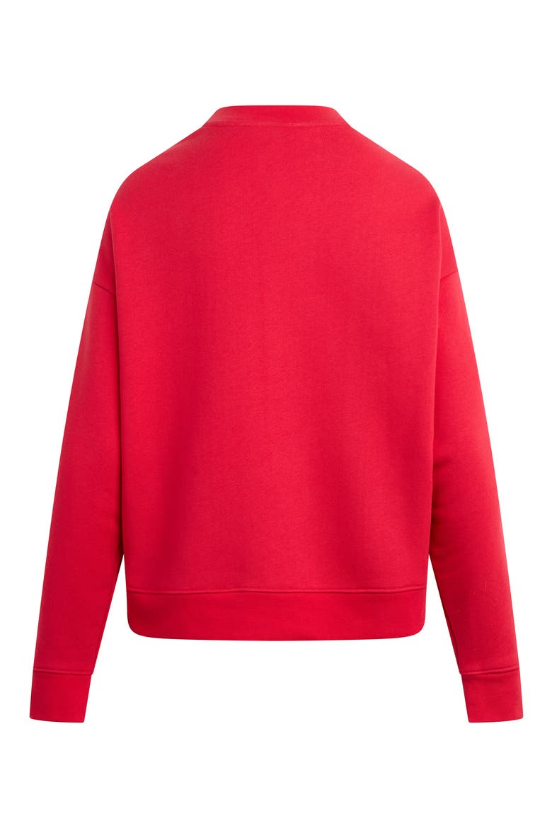 The Varsity French Terry Graphic Sweatshirt, Alternate, color, ROUGE RED/ WHITE